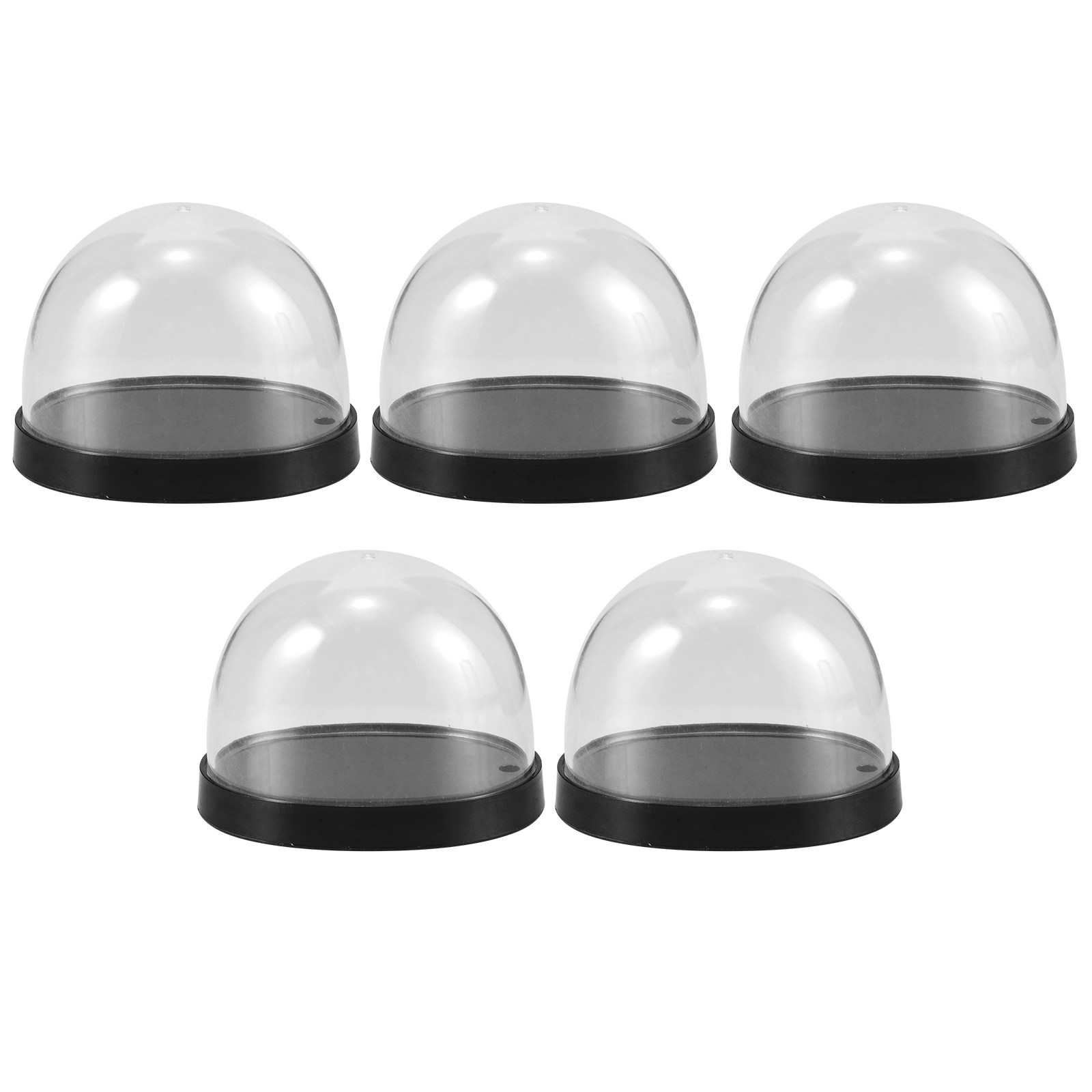 Plastic Dome Clear - 5 Sets Transparente Plastik-Glockenkuppeln Blumen-Präsentationsbox Klare