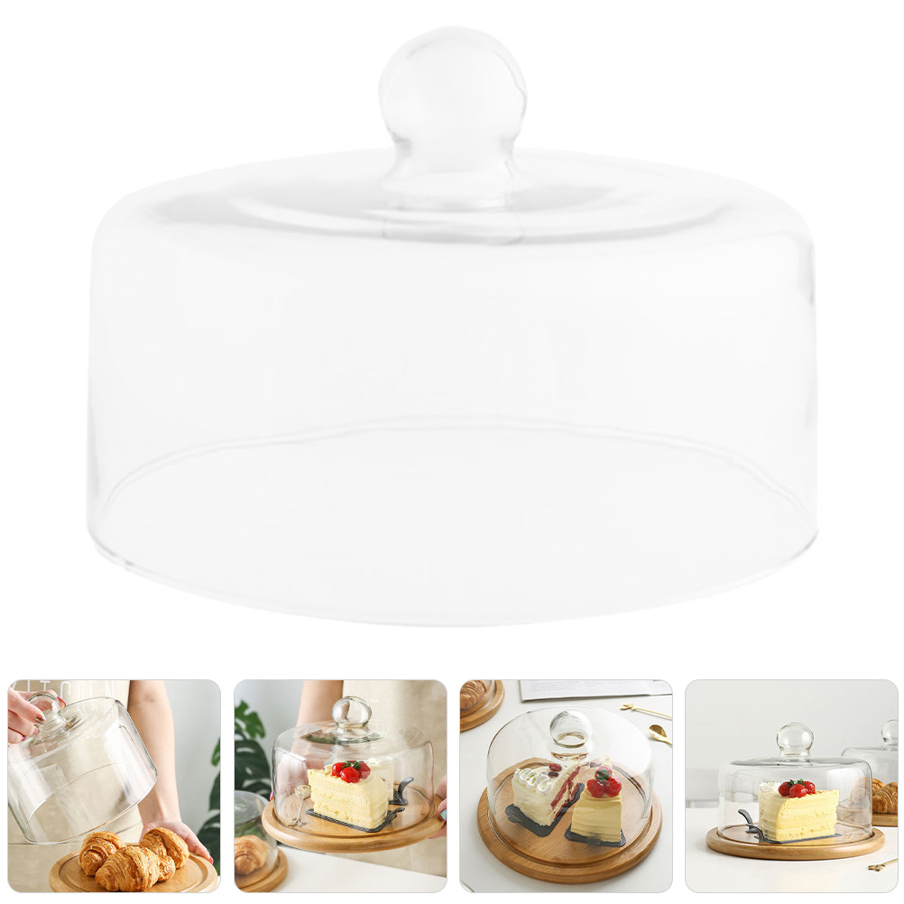 Plastic Dome Clear - 18 cm Klare Glas-Kuchenglocke für Dessert-Präsentation,