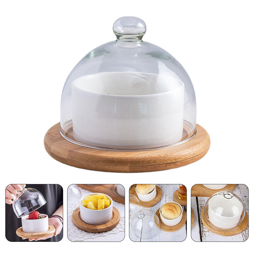 Keramik-Salatschüssel-Set mit  – Plastic Dome Clear Bewertung und Preis