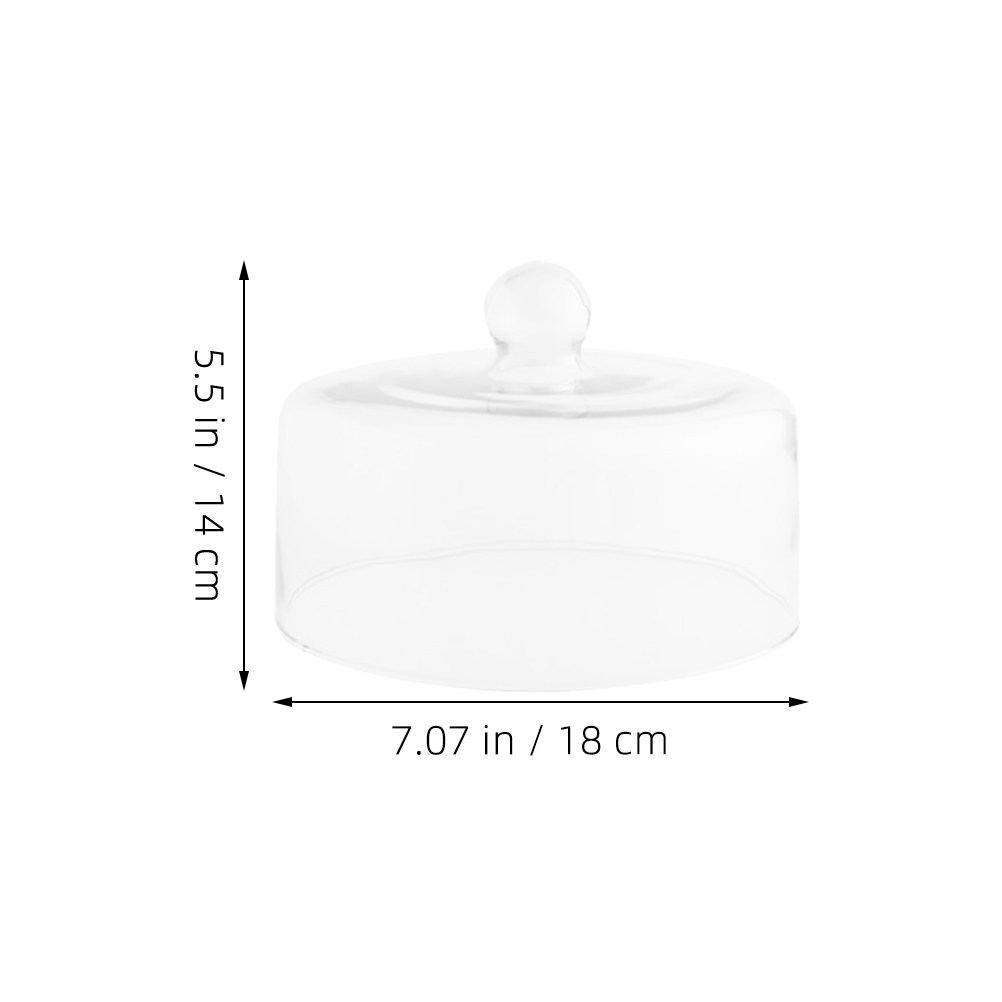 18 cm Klare Glas-Kuchenglocke  – Plastic Dome Clear Bewertung und Preis
